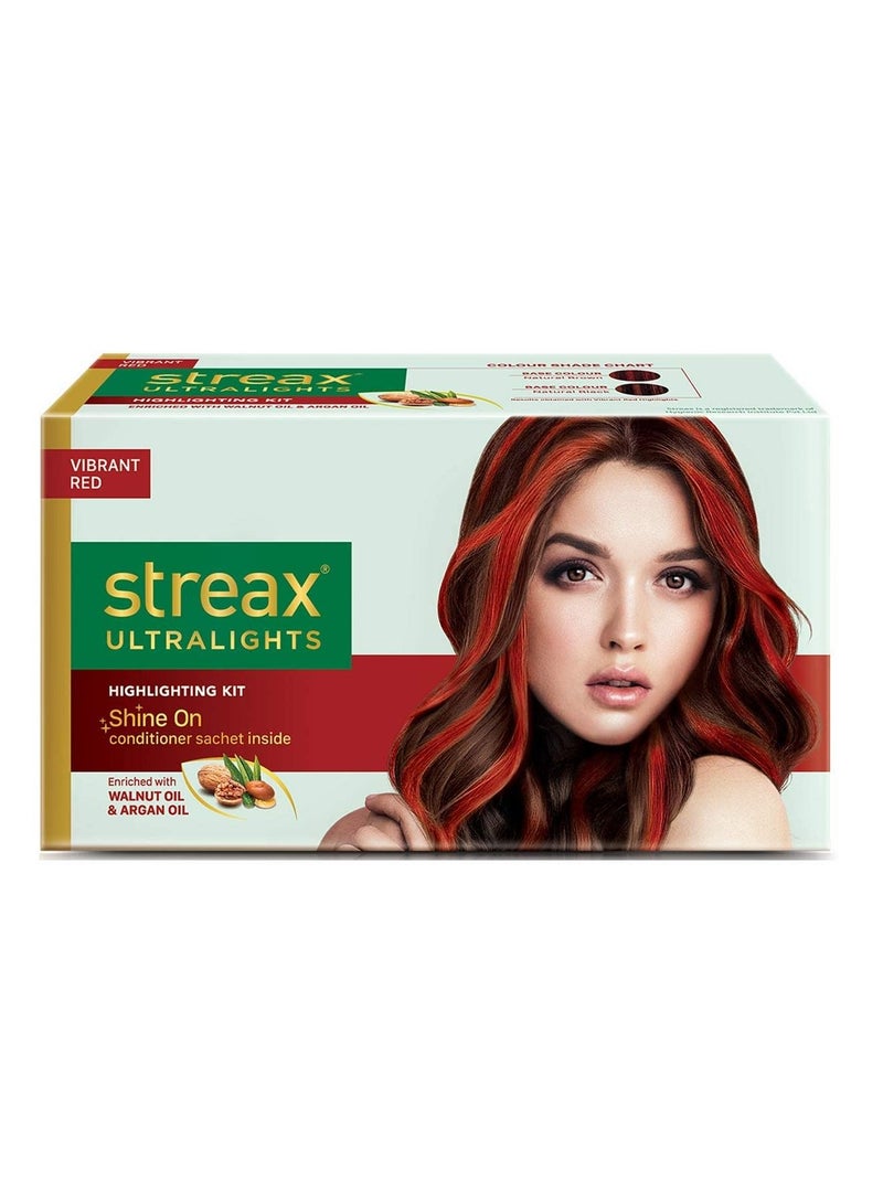 Streax Contains Walnut Argan Oil Shine On Conditioner Longer Lasting Highlights For Unisex 120ml Vibrant Red - Image 1