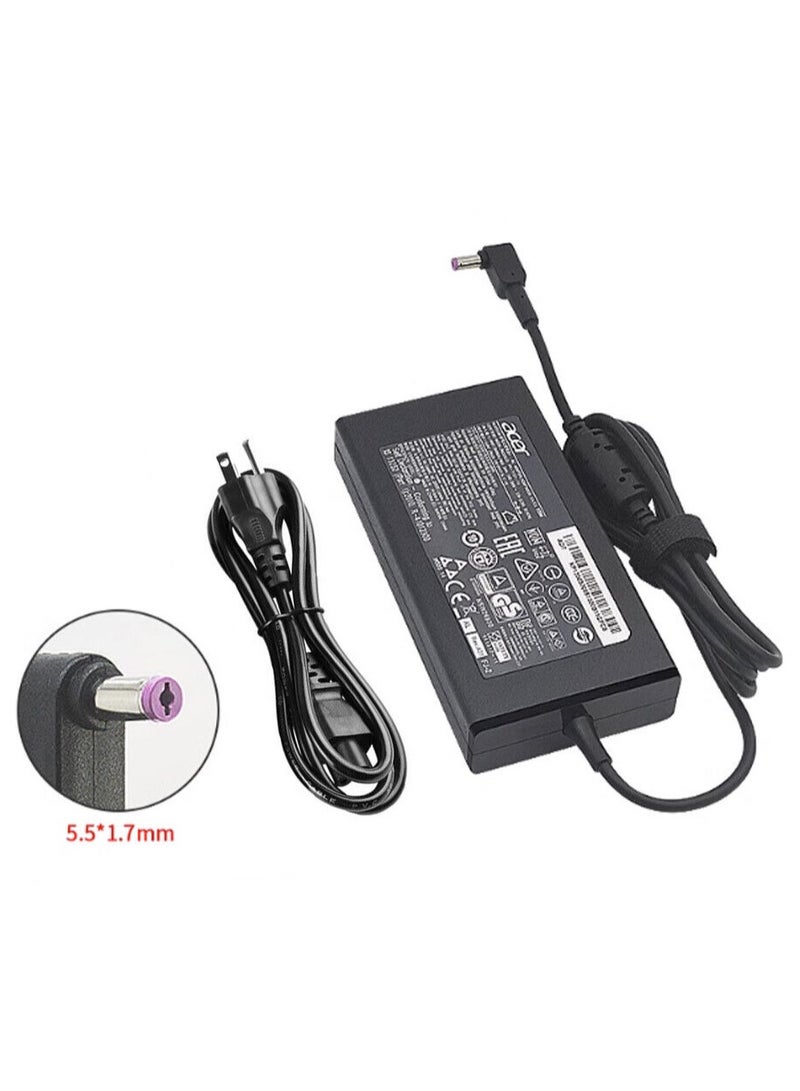 135W Acer Laptop Charger Replacement, 19V 7.1A AC Charger for Acer Nitro 5 AN515-55-53AG Acer aspire 5 A517-51G A517-51GP A517-51 Predator Helios 300 Power Supply Cord - Image 2