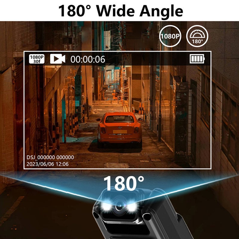 1080P WiFi Body Camera with Audio and Video Recording Wearable Body Cam Mini Clip-on Camera Camcorder with 180° Rotatable Lens Night Vision Motion Detection for Law Enforcement Delivery Personal - Image 4