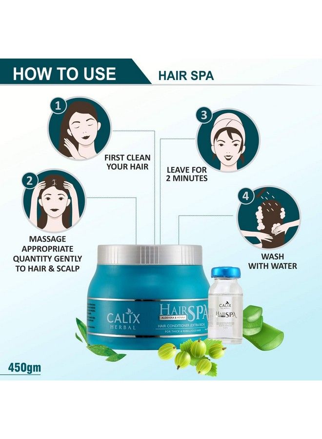 Calix Herbal Aloe Vera Hair Conditioner (Extra Rich) Ayurvedic Hair Spa With Hair Oil For Hair Thickening Strengthening And Scalp Nourishment 490G - Image 4