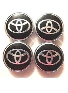 SYOSI Car Wheel Center Hub Caps for TOYOTA, Parts accessories Modified parts 4pcs Wheel Center Hub Cap Decorative Cover Kit for Camry, Sienna, Venza, Avalon, Corolla, Prius - Black, 62mm  - Image 1