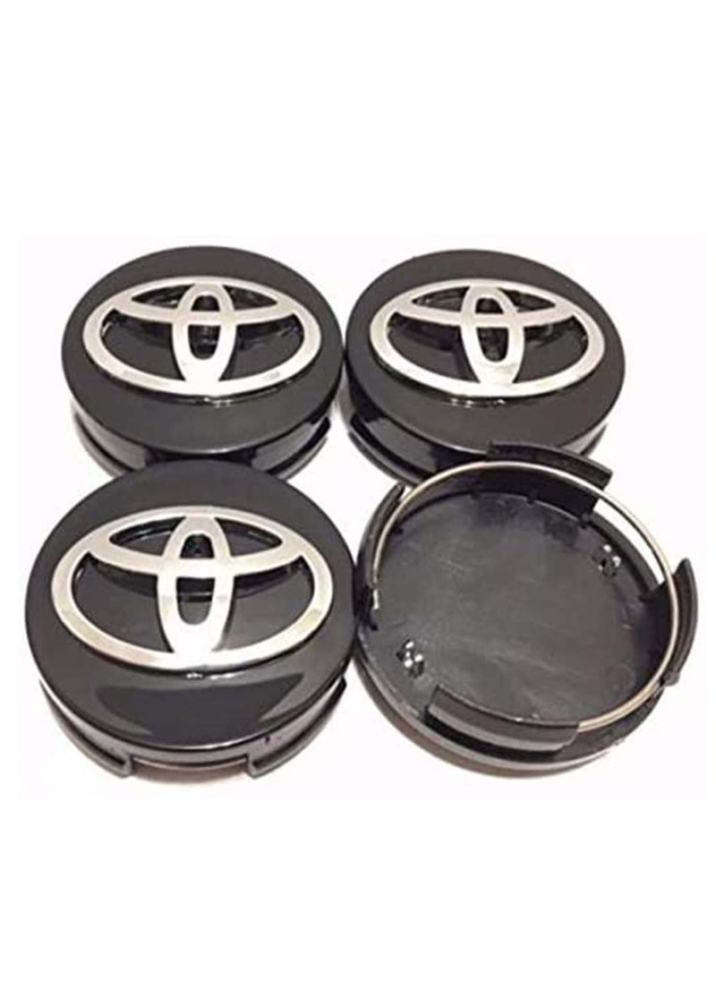 SYOSI Car Wheel Center Hub Caps for TOYOTA, Parts accessories Modified parts 4pcs Wheel Center Hub Cap Decorative Cover Kit for Camry, Sienna, Venza, Avalon, Corolla, Prius - Black, 62mm  - Image 3