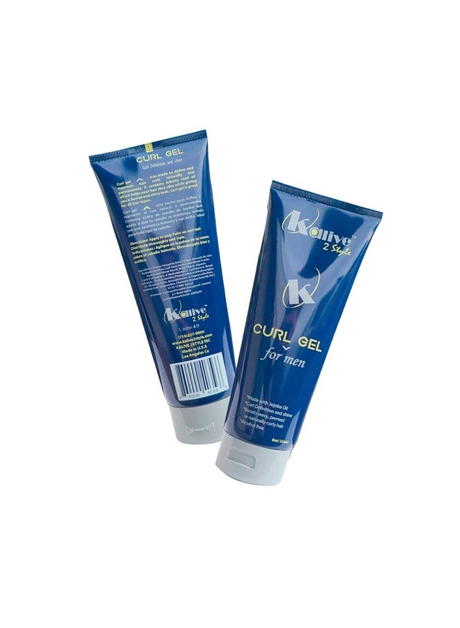 KALIVE 2 STYLE جيل كاليڤ للشعر للرجال 8 أونصات. جل شعر للرجال جودة في منتجات الشعر للرجال يحدد التجاعيد يقلل من التجاعيد يعزز الموجات الطبيعية أو التجاعيد أو التمويج. - Image 2
