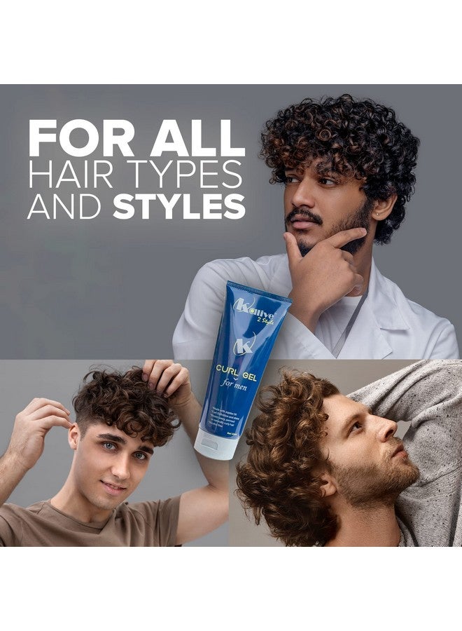 KALIVE 2 STYLE جيل كاليڤ للشعر للرجال 8 أونصات. جل شعر للرجال جودة في منتجات الشعر للرجال يحدد التجاعيد يقلل من التجاعيد يعزز الموجات الطبيعية أو التجاعيد أو التمويج. - Image 3