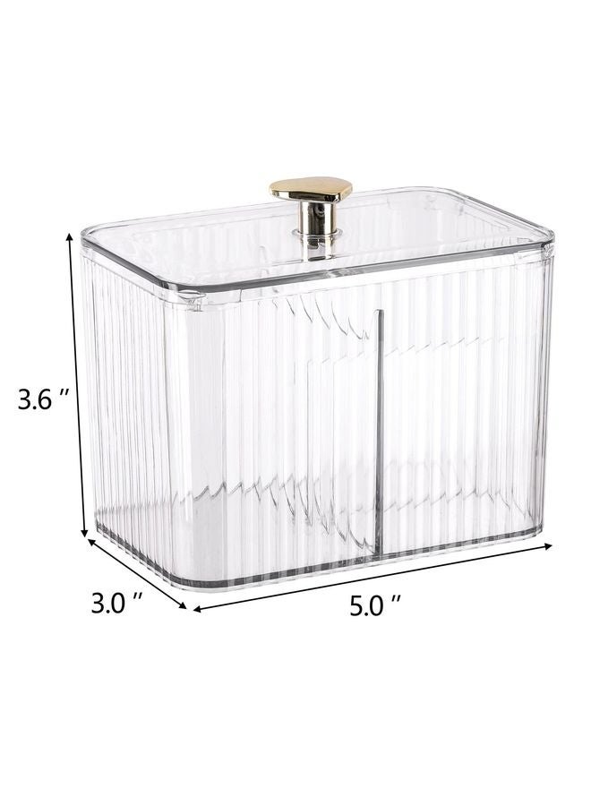 هومستر حامل موزع 3-قسم منظم الحمام النظيف جار 3 شبكات قطن ماسحة/باد/كرة حامل حاوية مستحضرات تجميل مخزن للغش - Image 3