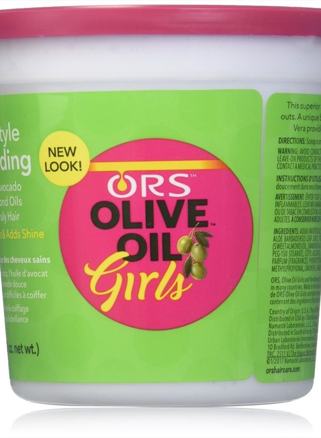 ORS Black Olive Oil بودرة شعر صحية للبنات من زيت الزيتون من ORS، 13 أونصة سائلة - Image 1