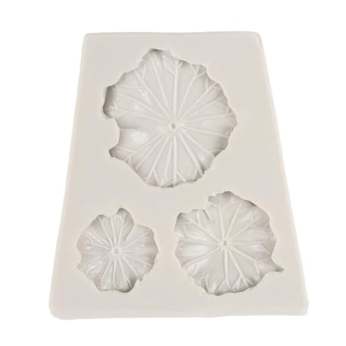FCKEMLDS Lotus Flower Silicone Molds Lotus Leaf Fondant Mold Lily Pad Silicone Molds Lotus Root Mold For Cake Decoration Cupcake Topper Chocolate Candy Polymer Clay Gum Paste Set of 4 - Image 5