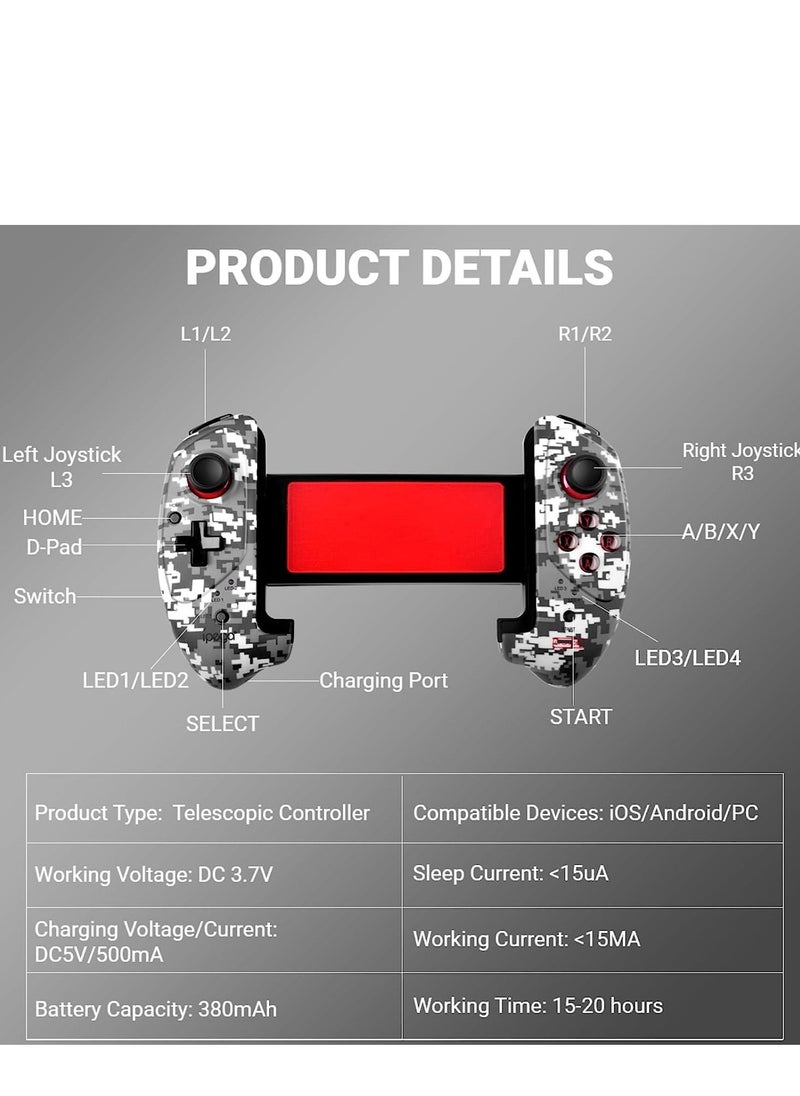 SYOSI - Gaming Controller for iPad/iPad Mini/iPad Air, iPhone 14/13/12/11, iOS, Tablet Android Gamepad Samsung Galaxy Tab, Huawei MatePad, Yoga Tab[Within 5-11 inch] PC Game Joystick COD, Steam - Image 1