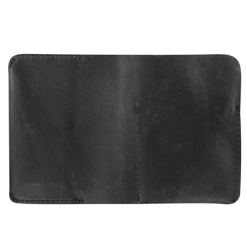 Hide & Drink, Bifold Card Holder Handmade from Full Grain Leather, Credit Card Storage, Money Organizer, Cash Case, Minimalist Wallet :: Charcoal Black - Image 4