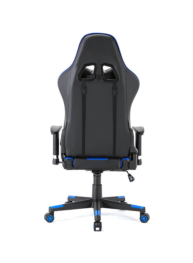 بليتزد كرسي ألعاب مريح للغاية بتصميم هندسي مع وسادة لمسند الرأس ووسادة لأسفل الظهر ومسند قدم قابل للسحب أزرق/أسود - Image 2