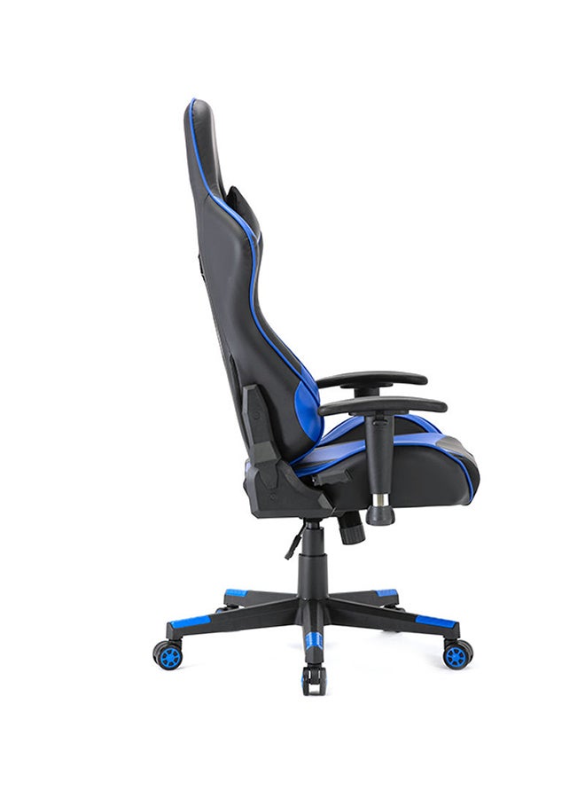 بليتزد كرسي ألعاب مريح للغاية بتصميم هندسي مع وسادة لمسند الرأس ووسادة لأسفل الظهر ومسند قدم قابل للسحب أزرق/أسود - Image 4