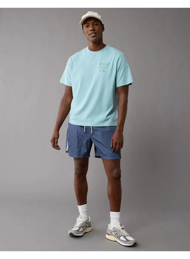American Eagle Embroidered Graphic Crew Neck T-Shirt