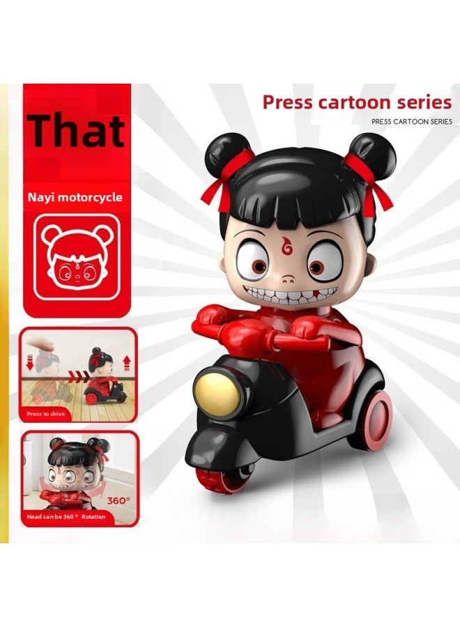 Which Press Cartoon Car Educational Toy Sliding Exercise Head Up Girl 2025 Simulation Toy Stunt Car-Color:⭐Gift Pack⭐Then Press The Cartoon Car (conscious)  - Image 3