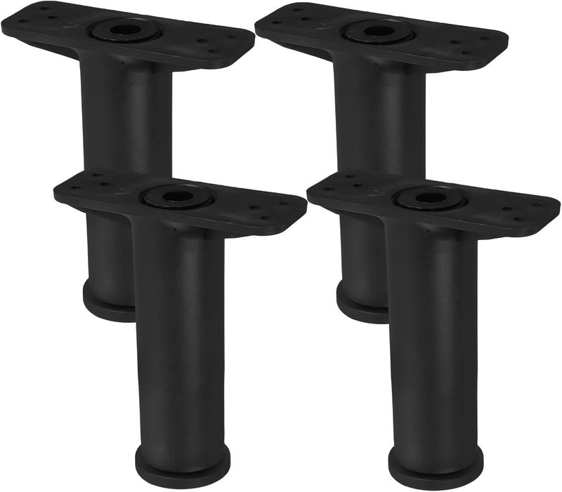 WOONEKY Adjustable Bed Frame Legs Replacement 4pcs Telescopic Heavy Duty Furniture Support Risers with Screws and Eva Pads, 13-22cm Extendable Bed Base Feet for Bedroom Furniture - Image 1