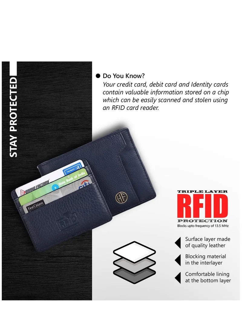 HAMMONDS FLYCATCHER  Leather Men's RFID Wallet (HF577V), Blue, Modern  | Best Price UAE