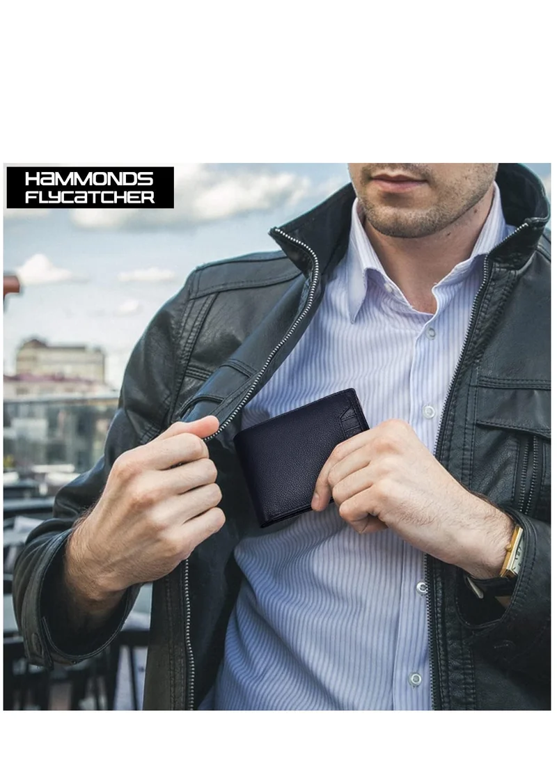 HAMMONDS FLYCATCHER  Leather Men's RFID Wallet (HF577V), Blue, Modern  | Best Price UAE