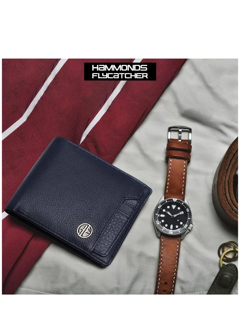 HAMMONDS FLYCATCHER  Leather Men's RFID Wallet (HF577V), Blue, Modern  | Best Price UAE