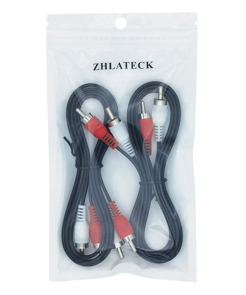 ZHLATECK RCA Stereo Audio Cable, 3FT 2-RCA Male to 2-RCA Male Cable Compatible for Amplifier Speaker VHS VCR DVD 2-Pack - Image 4
