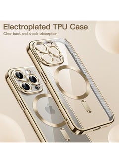 Jetech Soft Clear Case for iPhone 15 Pro Max 6.7 Inches, Camera Protection Full, Compatible with MagSafe Wireless Charging, Shockproof Electroplated TPU Mobile Phone Case  - Image 2