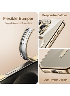 Jetech Soft Clear Case for iPhone 15 Pro Max 6.7 Inches, Camera Protection Full, Compatible with MagSafe Wireless Charging, Shockproof Electroplated TPU Mobile Phone Case  - Image 4