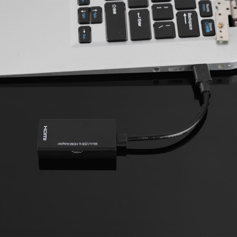مُحول مايكرو USB إلى HDMI بدقة 1080P وصوت استريو بـ 8 قنوات - محول HDMI لأندرويد - محول هاتف تلفزيون بانتقال إشارة مستقر للأجهزة الهاتفية الأندرويد لاستخدام التلفزيون عالي الدقة - Image 4