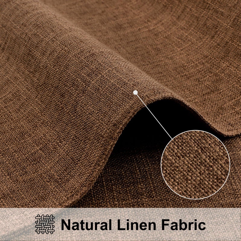 homing Brown Cloth Placemats Set of 6 - Cotton Linen Blend Washable Farmhouse Dining Table Mats for Indoors & Outdoors  Easy to Clean  13 x 19 Inch - Image 1