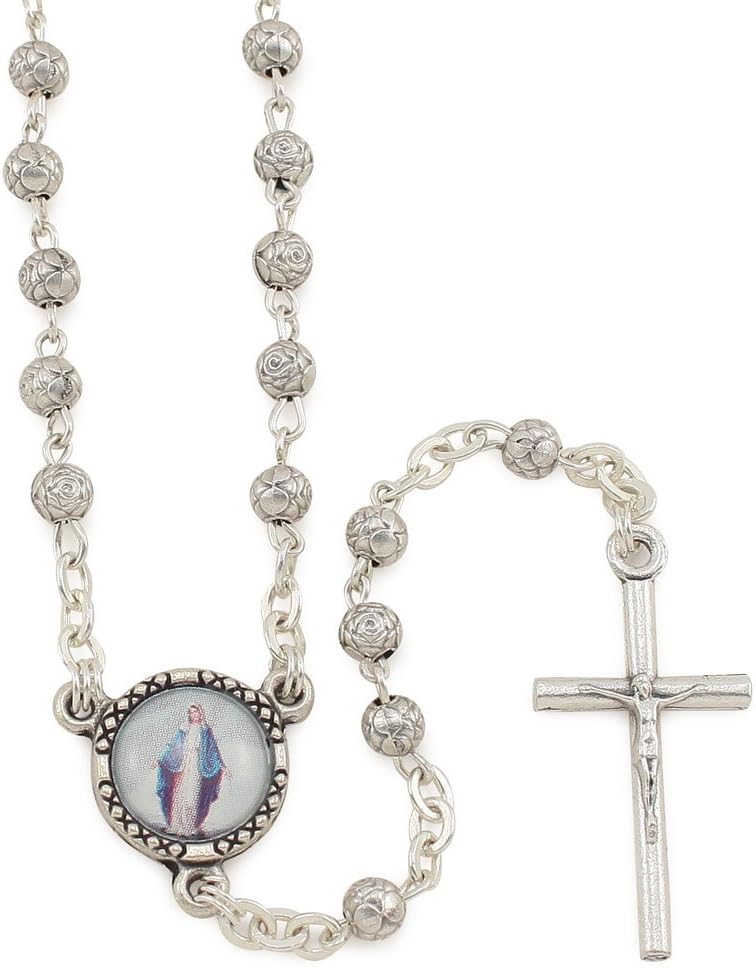 RosaryMart Rosary Metal Rosebud Beads Our Lady of Grace - Image 1