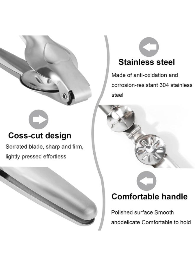 JZS Nutcracker Chestnut Clip,304 Stainless Steel Chestnut Cutter Tool Pistachio Nut Opener Macadamia Nut Knife,Walnut Opener,Metal Nut Opener Plier Multifunction Nutcracker - Image 3
