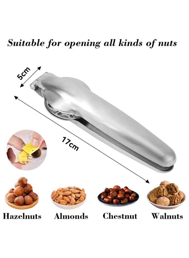 JZS Nutcracker Chestnut Clip,304 Stainless Steel Chestnut Cutter Tool Pistachio Nut Opener Macadamia Nut Knife,Walnut Opener,Metal Nut Opener Plier Multifunction Nutcracker - Image 4