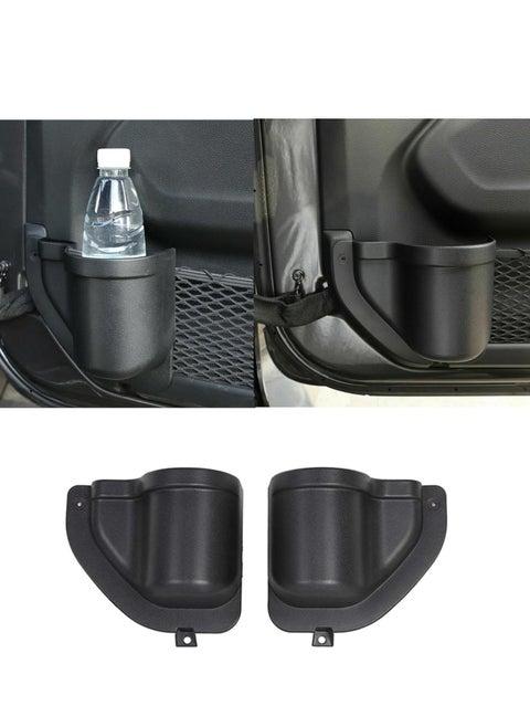 Door Side Insert Organizer Box, Pockets Storage Front Net Tray Interior Accessories Compatible with 2018-2023 Jeep Wrangler JL JLU& 2020 2021 2022 2023 Gladiator JT