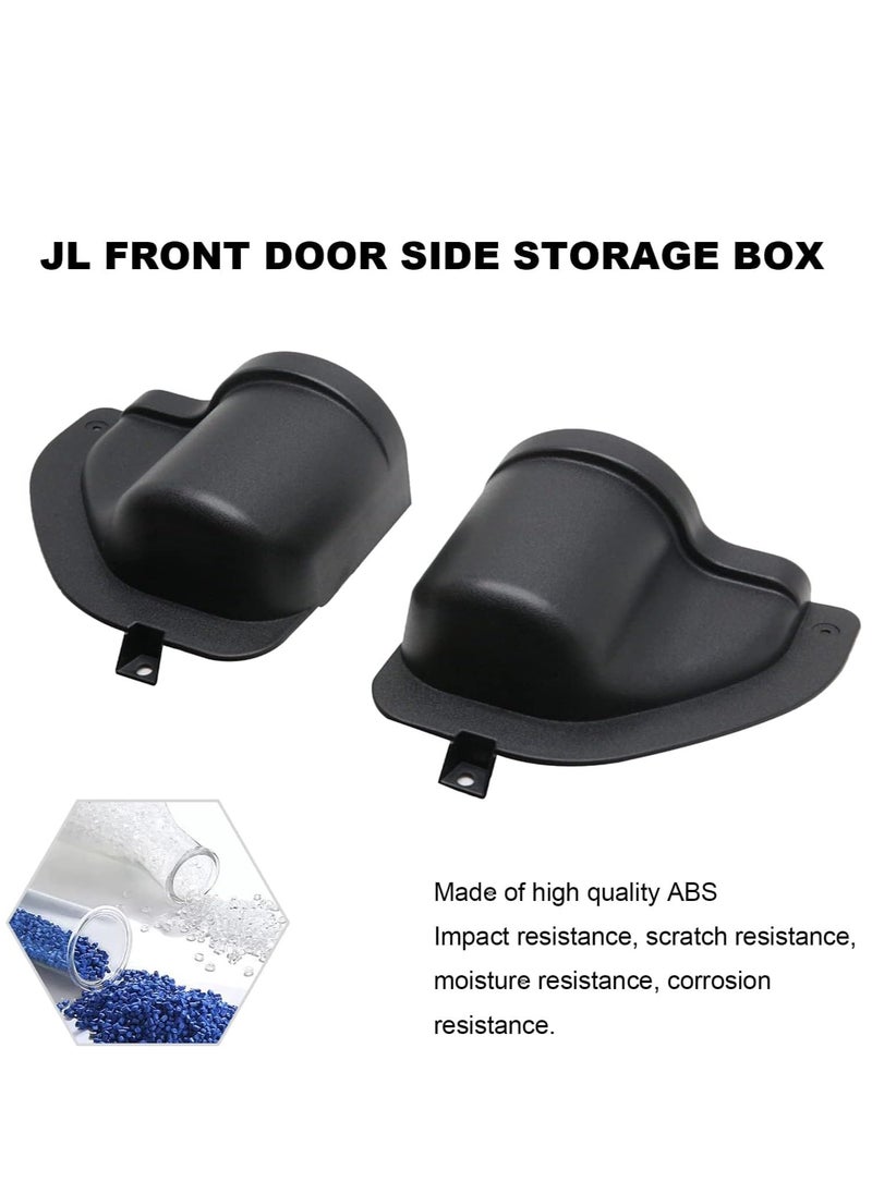 Captaintech Door Side Insert Organizer Box, Pockets Storage Front Net Tray Interior Accessories Compatible with 2018-2023 Jeep Wrangler JL JLU& 2020 2021 2022 2023 Gladiator JT  - Image 3