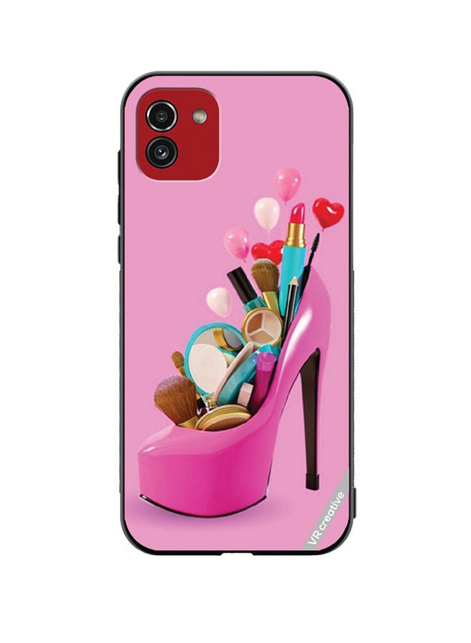 VR CREATIVE Protective Case Cover For Samsung Galaxy A03 Barbie Shoe Design Multicolour - Image 1
