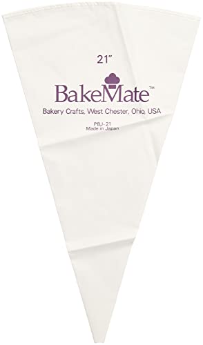 BakeMate BakeMate Reusable Pastry 21 DoubleCoated Polyurethane Cake Piping Bag Reinforced Bottom Stitched Border 21 Inch Multi