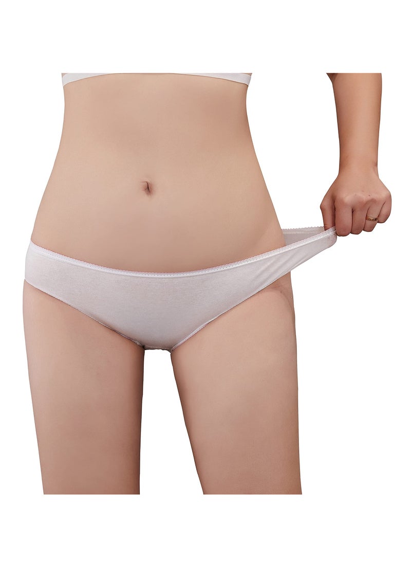 SYOSI Women's Disposable Panties, Cotton Moisture-Wicking Underwear, and Breathable, Tagless Multipack, Disposable Panties Girls Disposable Day-throwing Pants | for Spa Salon, Hotel, Travel, Daily Use（5pcs） - Image 1