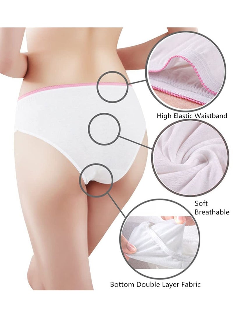 SYOSI Women's Disposable Panties, Cotton Moisture-Wicking Underwear, and Breathable, Tagless Multipack, Disposable Panties Girls Disposable Day-throwing Pants | for Spa Salon, Hotel, Travel, Daily Use（5pcs） - Image 5