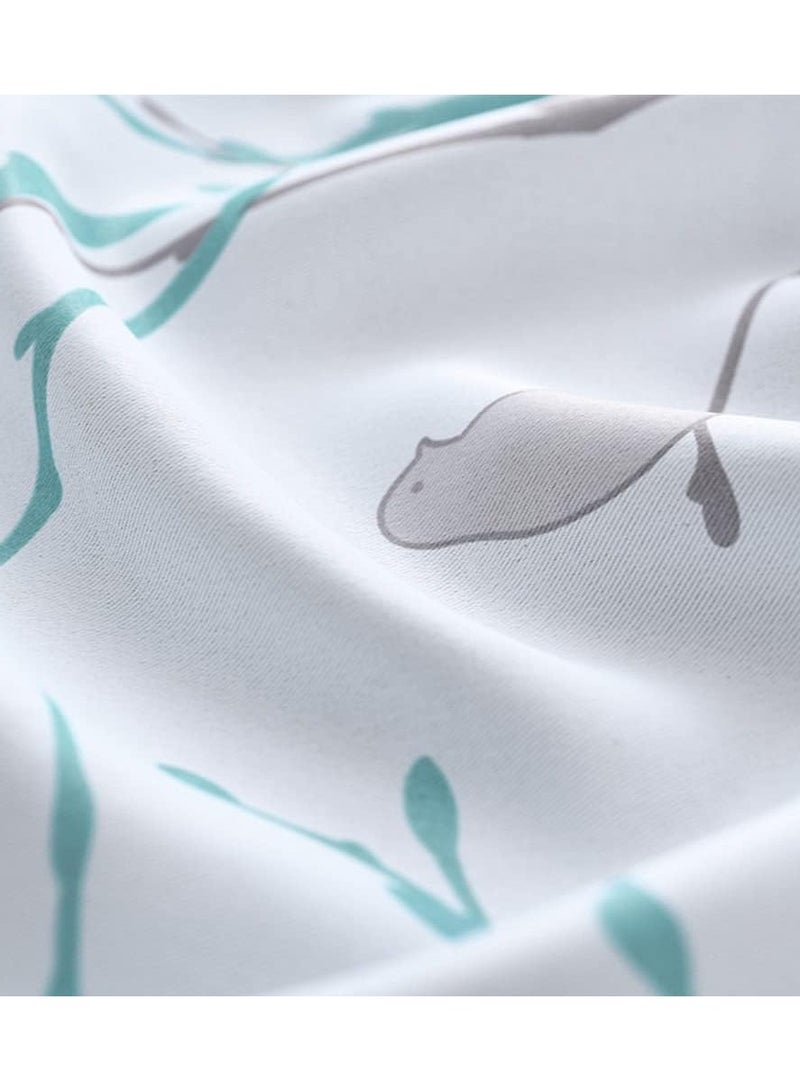 Mmmon 100% Blackout Curtains BlueWhite Tree Liner Curtains for Bedroom, BranchPartterned Curtains 132cm×214cm Long for LivingRoom, Room Darkening Thermal insulatedDrapes, Grommet,2 Pcs(Bluewhtie) - Image 4