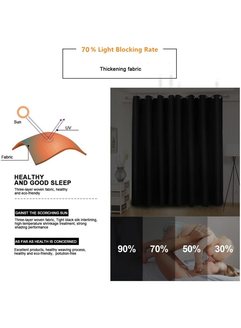 Mmmon 100% Blackout Curtains BlueWhite Tree Liner Curtains for Bedroom, BranchPartterned Curtains 132cm×214cm Long for LivingRoom, Room Darkening Thermal insulatedDrapes, Grommet,2 Pcs(Bluewhtie) - Image 5