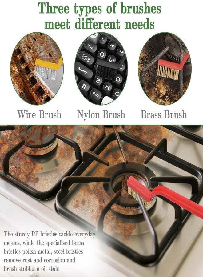 AONEZ 15pcs Crevice Cleaning Brush, Hard Bristle Scrub Brushes Tools, Multifunctional Grout Brush for Home, Bathroom, Ktichen, Window and Corners - Image 5