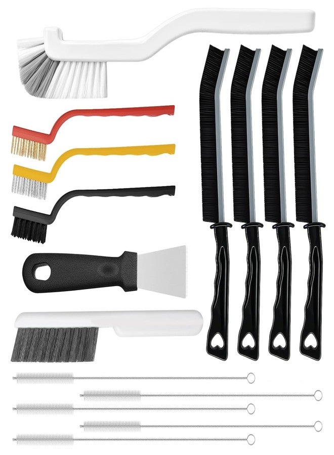 AONEZ 15pcs Crevice Cleaning Brush, Hard Bristle Scrub Brushes Tools, Multifunctional Grout Brush for Home, Bathroom, Ktichen, Window and Corners - Image 1