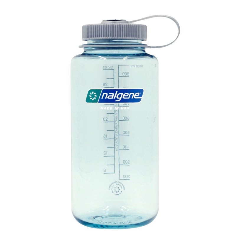 Nalgene Leak Proof Tritan BPA-Free Water Bottle - 32 oz Wide Mouth - Made in the USA for Outdoor Use & Daily Hydration (Seafoam) - Image 1