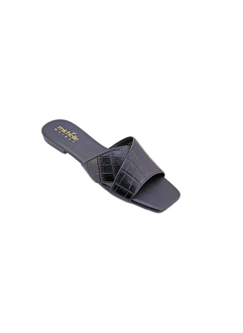 Michelle Morgan 092-2262 Michelle Morgan Casual Ladies Slides  Black  - Image 1