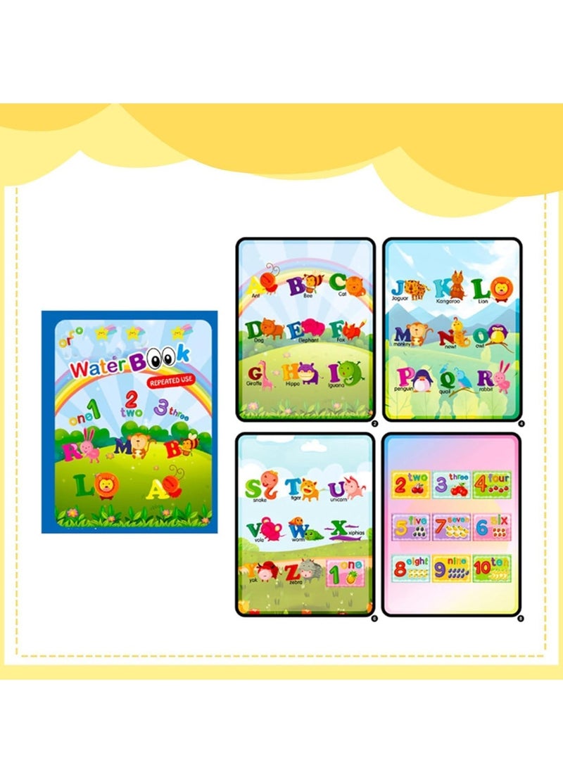 5 Pack Reusable Water Coloring Books for Toddlers, Paint with Water Books, Mess-Free Coloring Book, Portable Educational Doodle Drawing Toy, Improving Children's Imagination, Color Perception，Random pen color - Image 3