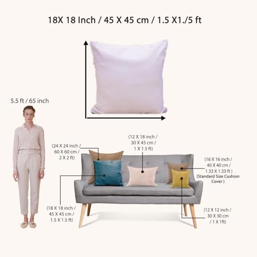 Brick Home Set of 5 Polycotton Printed Cushion Covers 18x18 Inches | Abstract Geometric & Swirl Pattern | Multicolor Pastel & Earthy Tones | Soft Decorative Pillow Covers for Sofa, Couch & Living Room - Image 4