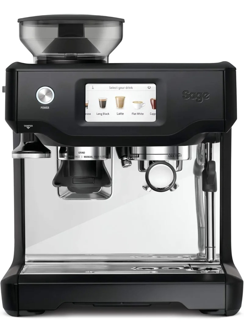 Sage The Barista Touch Impress –Bean-to-Cup Espresso Machine,Hands-Free microfoam,ThermoJet Heating,Cold Brew Function,Touchscreen – Black Truffle - UAE Version,2 Year Manufacturer Warranty