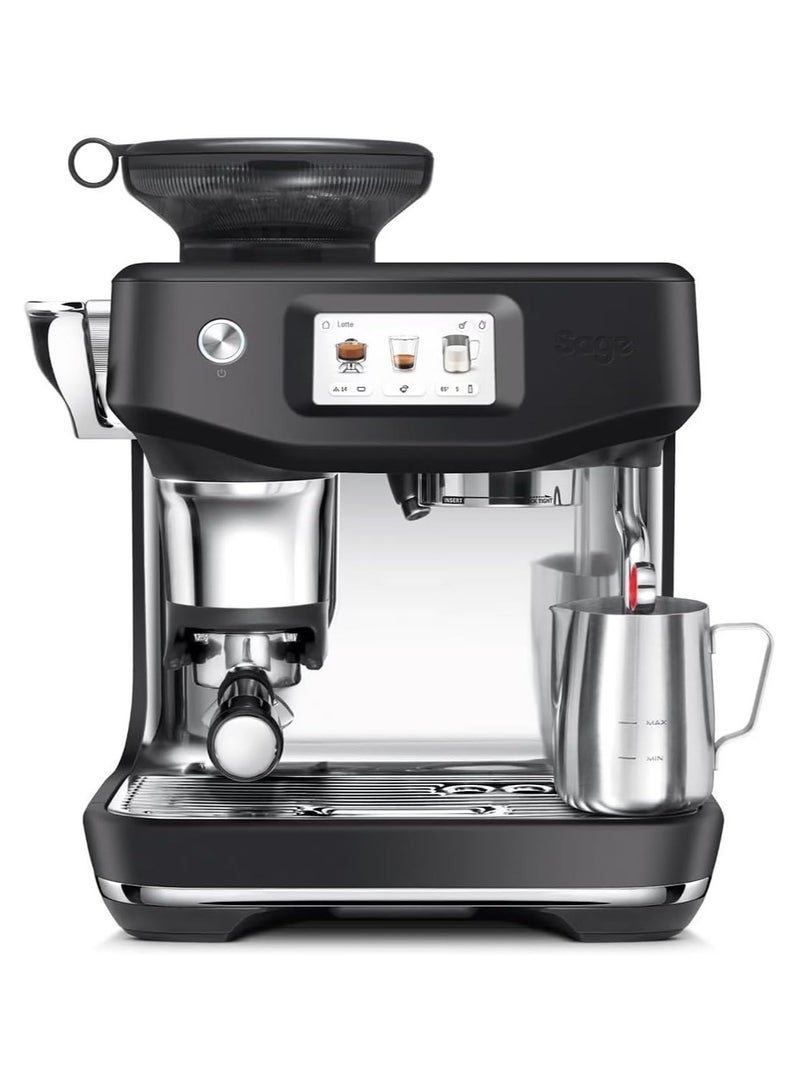 Sage The Barista Touch Impress –Bean-to-Cup Espresso Machine,Hands-Free microfoam,ThermoJet Heating,Cold Brew Function,Touchscreen – Black Truffle - UAE Version,2 Year Manufacturer Warranty, Free Coffee from RAW - Image 1