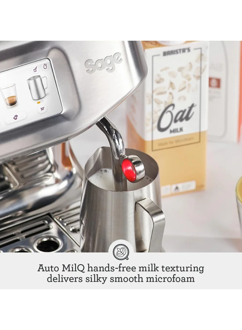 Sage The Barista Touch Impress –Bean-to-Cup Espresso Machine,Hands-Free microfoam,ThermoJet Heating,Cold Brew Function,Touchscreen – Black Truffle - UAE Version,2 Year Manufacturer Warranty