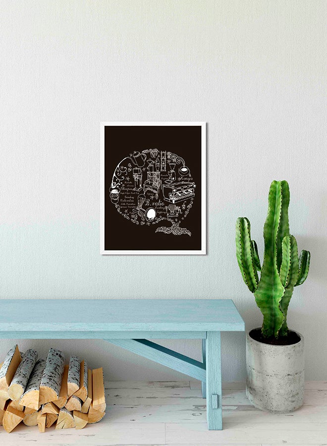 LOWHA Wooden Framed Decorative Wall Art Painting White/Black - Image 2