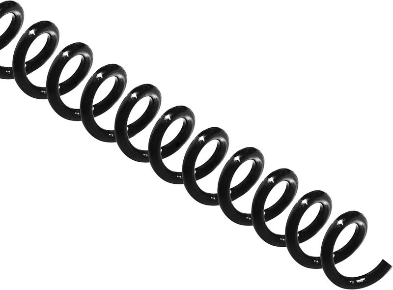 TOTiyea 100 Pack Plastic Spiral Binding Coils,6mm(1/4") Binding Spirals,30 Sheet Capacity,4:1 Pitch,Black - Image 1