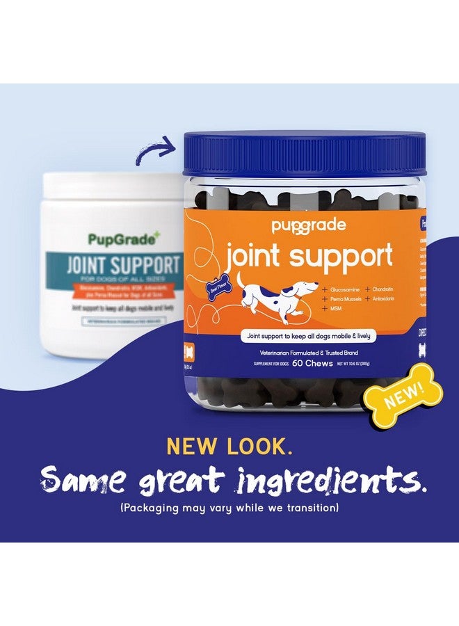 PupGrade Joint Support Supplement for Dogs - Natural Glucosamine Chondroitin with MSM - Hip & Joint Pain Relief - Recommended for Hip Dysplasia, Arthritis & Joint Disease - USA Tested - 60 Chews - Image 3