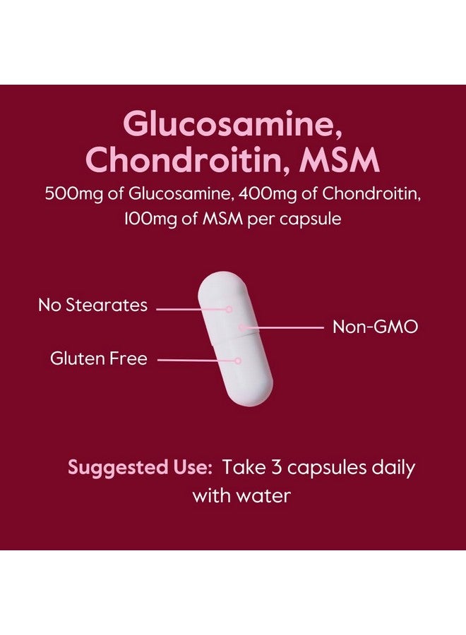BESTVITE BESTVITE Glucosamine Chondroitin MSM 500/400/100 per Capsule (240 Capsules) with Patented OptiMSM - Maximum Strength Formula for Joint Support - No Stearates - Gluten Free - Non GMO - Image 5